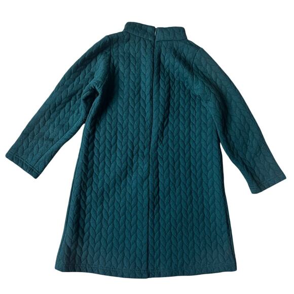 Duffield Lane | Hunter Green High Neck Cable Knit Dress | Size 8 - Picture 3 of 6